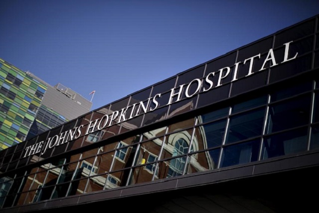 The John Hopkins Hospital is seen at a area near the downtown of Baltimore, Maryland. PHOTO: REUTERS