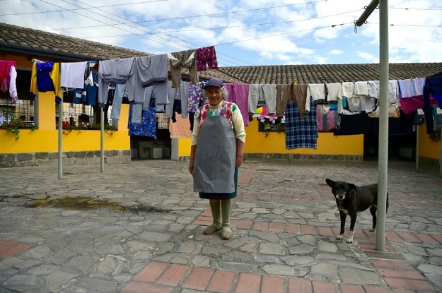 Delia Veloz, 74, is one of the few people left in Ecuador who still practises the ancient and demanding work of a washerwoman. PHOTO: AFP