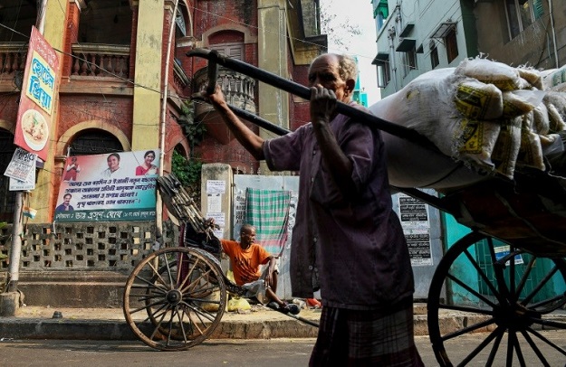 Kolkata is one of the last places on earth where pulled rickshaws still feature in daily life. PHOTO: AFP