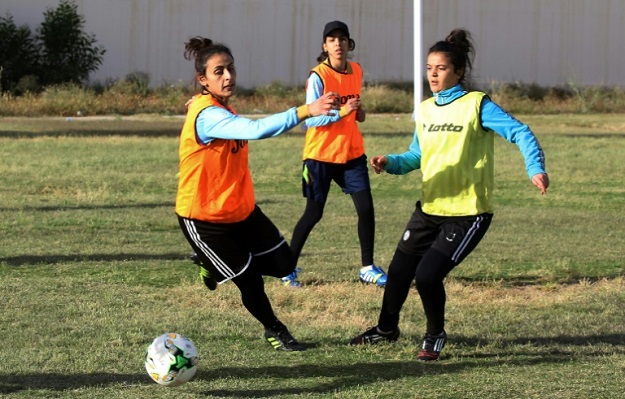 Libya does not have a women's football league so players for the national team are selected at school tournaments across the country. PHOTO: AFP