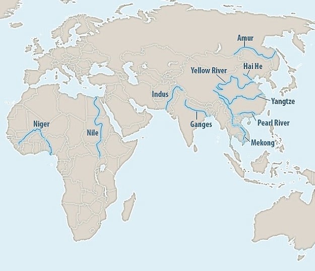 The top 10 rivers - eight of which are in Asia - accounted for so much plastic because of the mismanagement of waste. PHOTO: DAILY MAIL