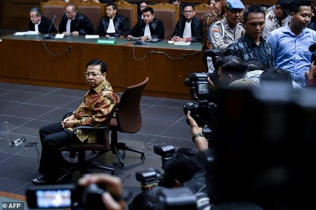 Setya Novanto had been accused of taking millions in kickbacks and bribes. PHOTO: AFP