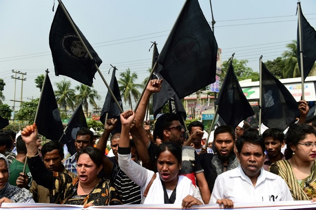 The Rana Plaza collapse brought international condemnation and pressure to improve conditions in Bangladeshi factories. PHOTO: AFP