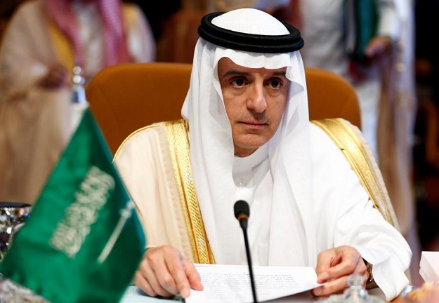 Saudi's Foreign Minister Adel Al-Jubeir attends the Arab Foreign meeting in Riyadh, Saudi Arabia April 12, 2018. PHOTO: REUTERS