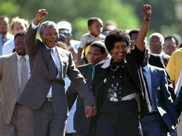 Late President Nelson Mandela is accompanied by his then wife Winnie, moments after his release from prison. PHOTO: REUTERS/ File