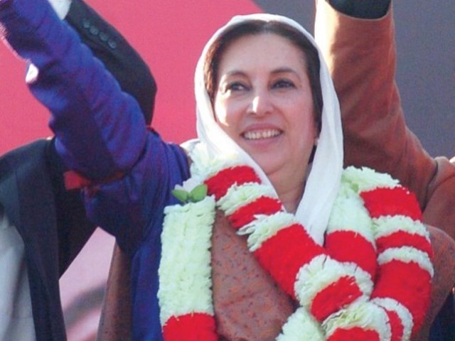 Former prime minister of Pakistan Benazir Bhutto. PHOTO: FILE 