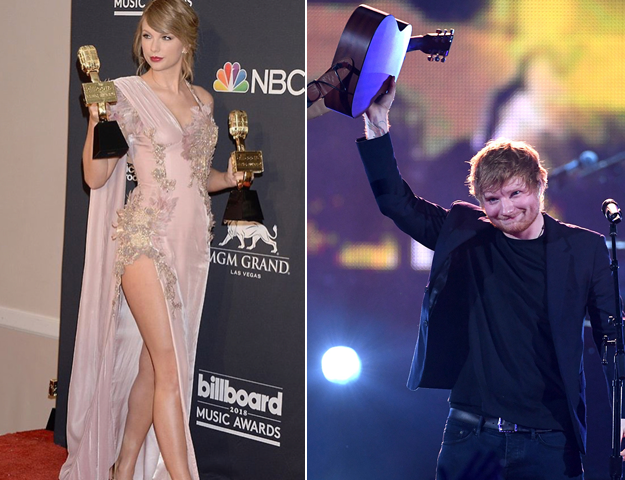 Billboard Music Awards 2018 Ed Sheeran Taylor Swift Win