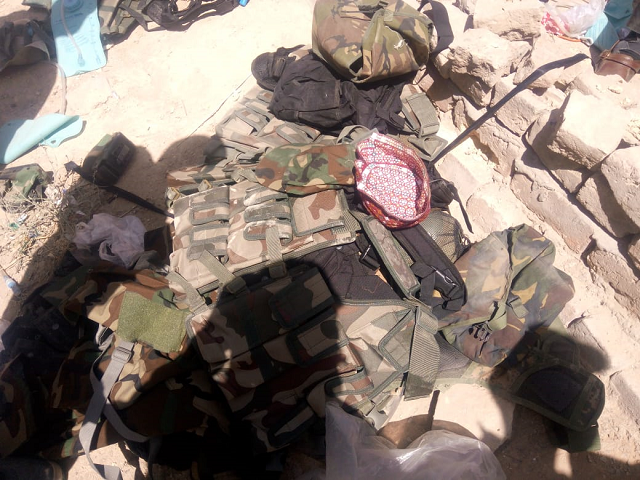 Arms recovered from security forces. Source: Security Forces. 