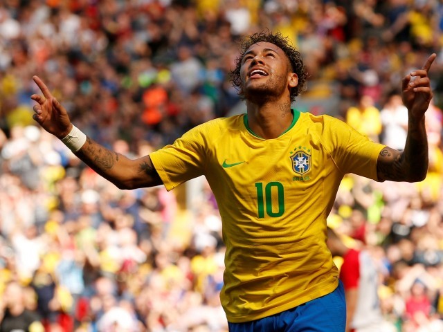 Marking his return: Former captain Neymar showed Brazil what they have been missing as he scored a typical solo effort. PHOTO: AFP