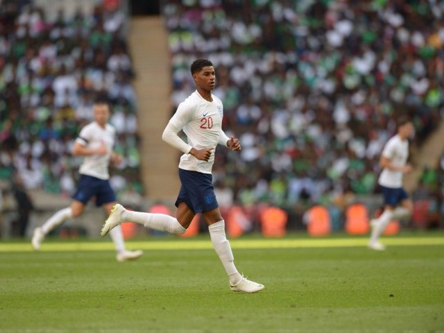 
Getting a run in: Rashford came on as a second-half substitute in England's 2-1 friendly victory over Nigeria on Saturday. PHOTO COURTESY: TWITTER/ MARCUS RASHFORD