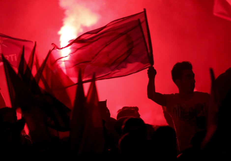  AK Party supporters celebrate in Ankara, Turkey. PHOTO: REUTERS 