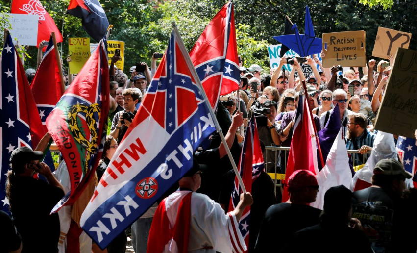 members of the white supremacist ku klux klan face counter protests in charlottesville virginia u s on july 8 2017 photo reuters