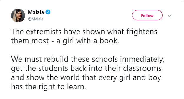Malala Tweet