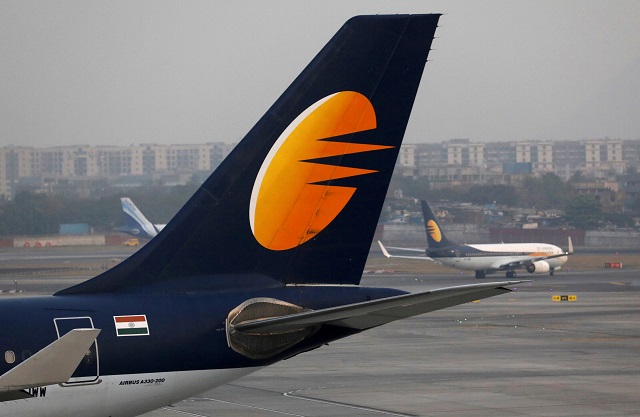 a jet airways plane is parked at the chhatrapi shivaji international airport in mumbai india photo reuters