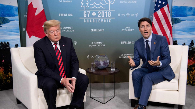 us canada could reach new nafta deal in 48 hours pictured here are canadian prime minister justin trudeau and us president donald trump photo afp