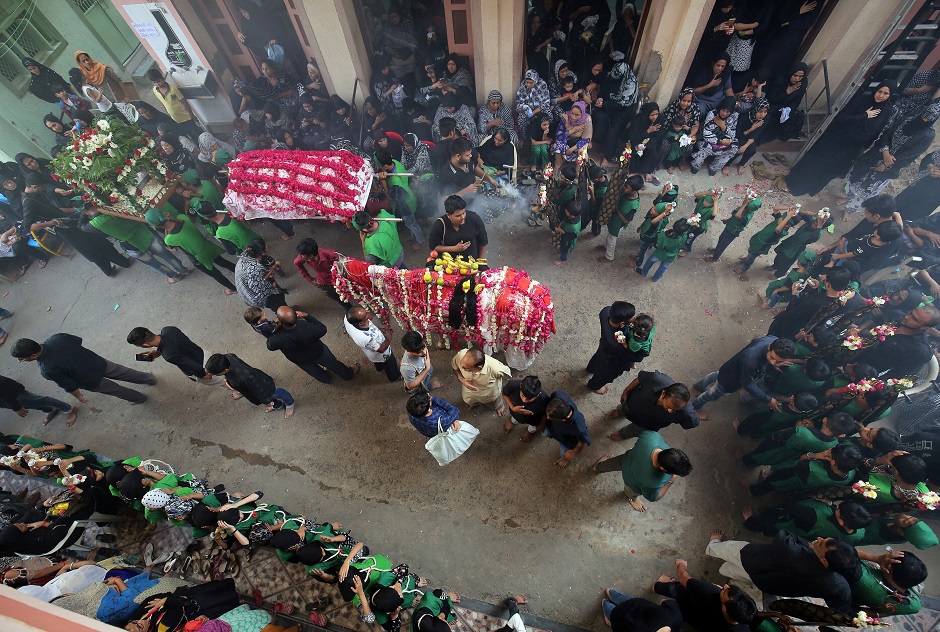 Shia mourners attend a Muharram procession in Ahmedabad, India on September 19, 2018. PHOTO:REUTERS