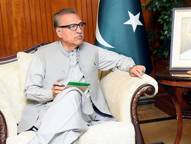 President Arif Alvi. PHOTO: NNI