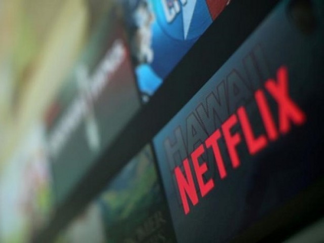 The Netflix logo is pictured on a television in this illustration photograph taken in Encinitas, California, US, on January 18, 2017. PHOTO: REUTERS