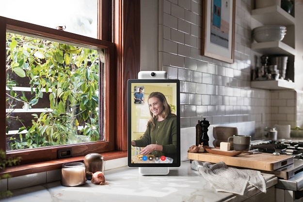 A smart speaker device by Facebook Inc. called Portal+ is shown in this photo released by Facebook Inc. from Menlo Park, California, U.S., October 5, 2018. Courtesy Facebook Inc./Handout via REUTERS