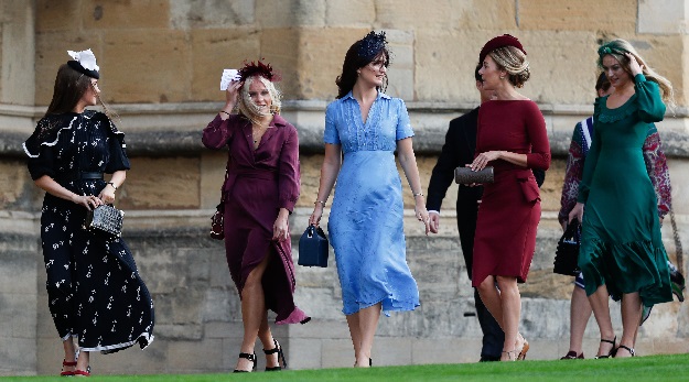 Guests arrive to attend the wedding of Britain's Princess Eugenie of York to Jack Brooksbank at St George's Chapel, Windsor Castle, in Windsor. PHOTO AFP