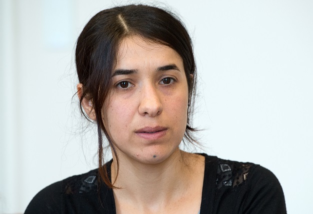 Nadia Murad gives an interview in Stuttgart, southern Germany, September 12, 2016 PHOTO:AFP