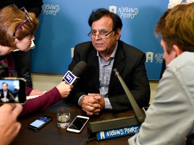 saiful malook speaks to journalists during a press conference in the hague photo afp