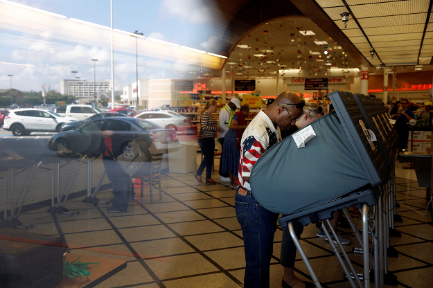  People vote in the midterm elections . PHOTO: REUTERS