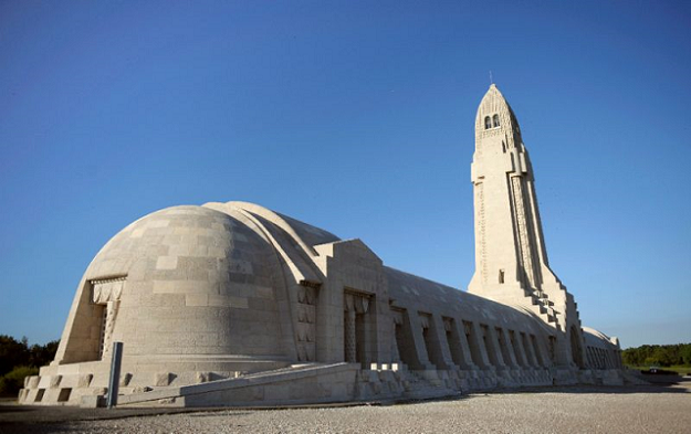 The ossuary at Douaumont, near to Verdun, in 2013. The monument contains the unidentified remains of at least 130,000 French and German soldiers. PHOTO: AFP