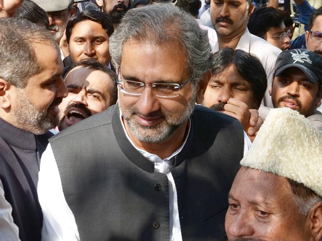 former prime minister shahid khaqan abbasi photo file