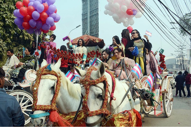 Transgender community carry out a rally on horse buggies to celebrate the passage transgender bill of rights. PHOTO: ONLINE