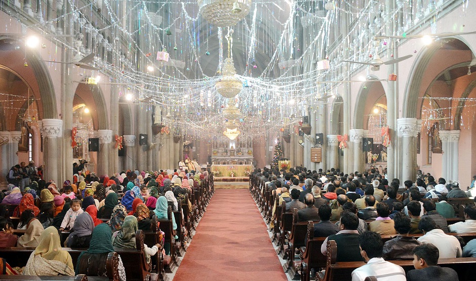 Mass congregation held at local church observe Christmas Day prayers in Lahore, Punjab. PHOTO COURTESY: ONLINE/PHOTO 