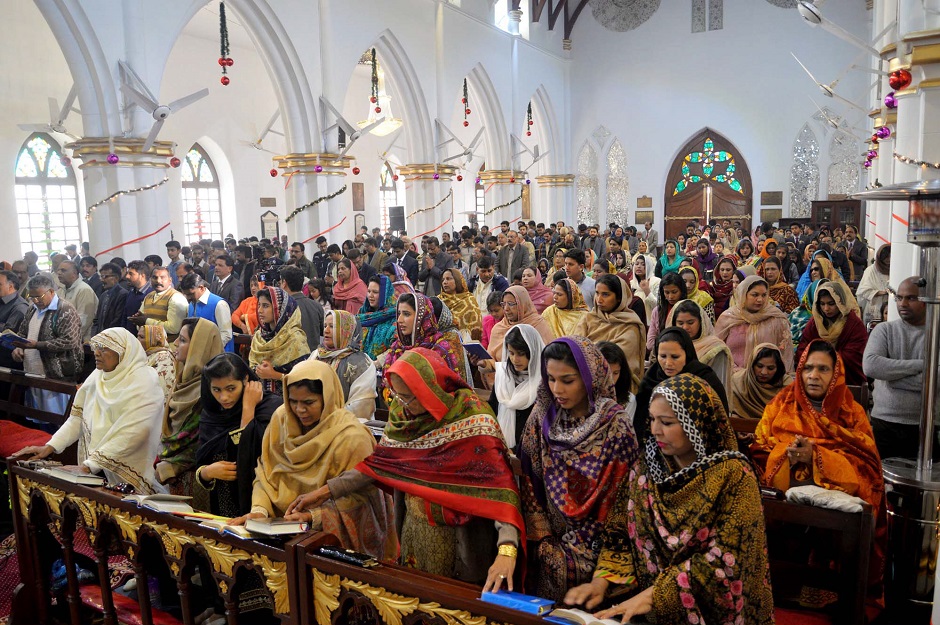 Christmas mass held at the St. Johnâs Cathedral Church in Peshawar, Khyber Pakhtunkhwa. PHOTO COURTESY: PPI/IMAGES