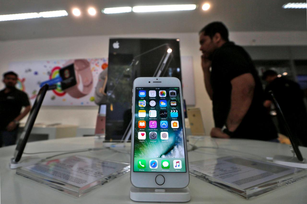 an iphone is seen on display photo reuters