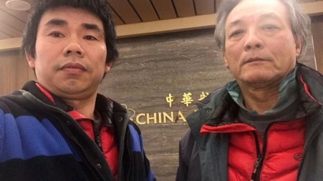 yan kefen l and liu xinglian spent 125 days stranded at taoyuan airport photo afp