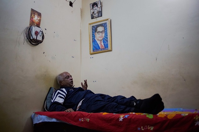 the indian head of the love commandos ngo sanjoy sachdev gestures as he talks during an interview with afp at a shelter for couples photo afp