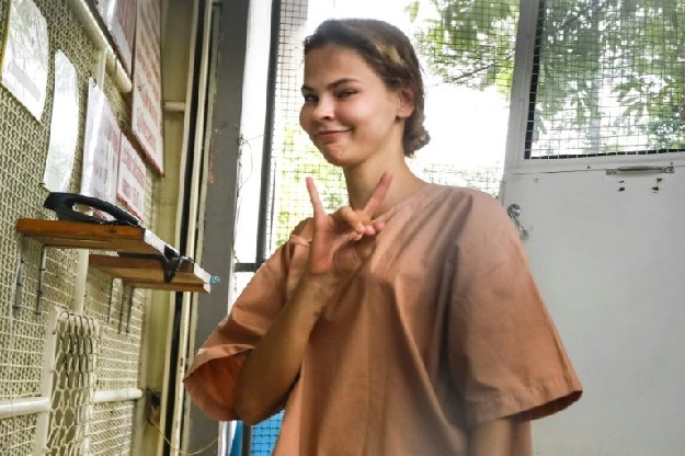 Anastasia Vashukevich has been detained in Thailand since February when police raided a risque 