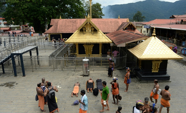 The Sabarimala temple complex is located on a hilltop in a tiger reserve in Kerala state. PHOTO: AFP
