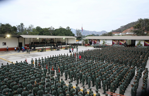 The military's support is crucial in determining whether Maduro can hold on to power. PHOTO: AFP