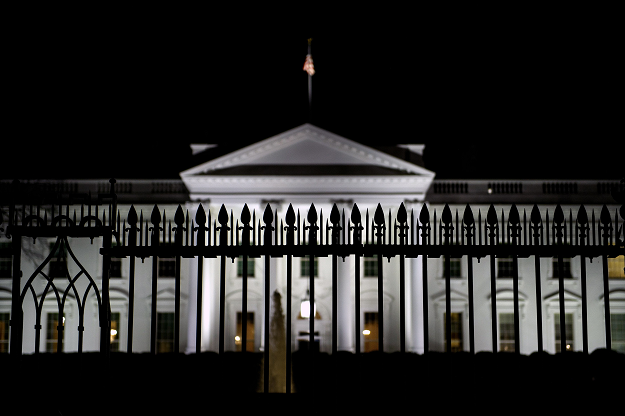 A view of the White House prior to US President Donald Trump delivering his State of the Union address. PHOTO: AFP