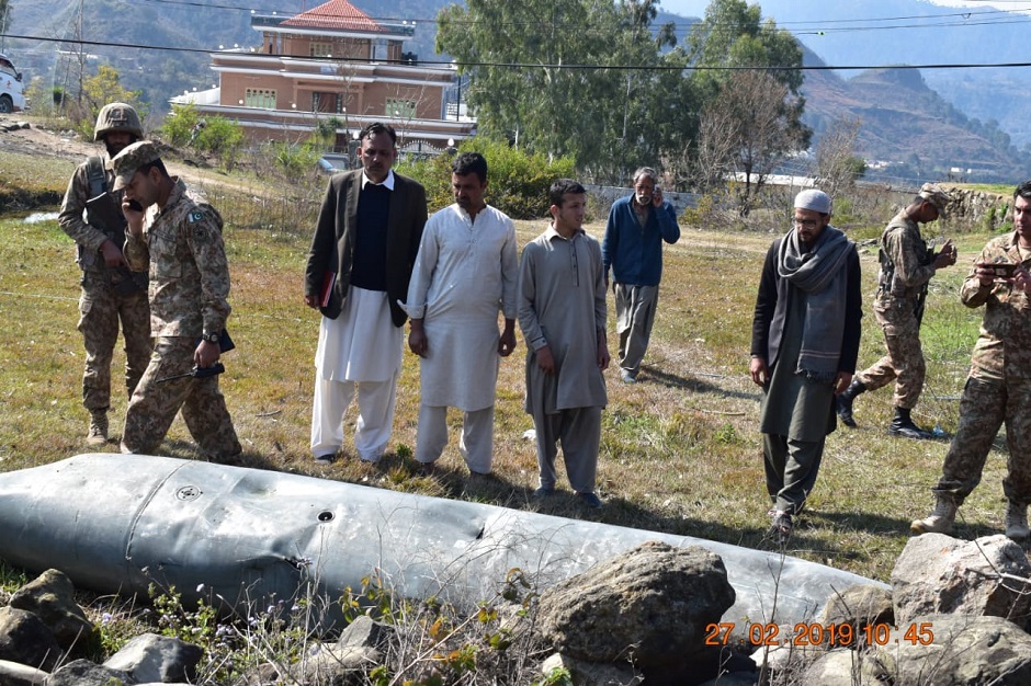 Wreckage of the Indian plane. PHOTO: EXPRESS