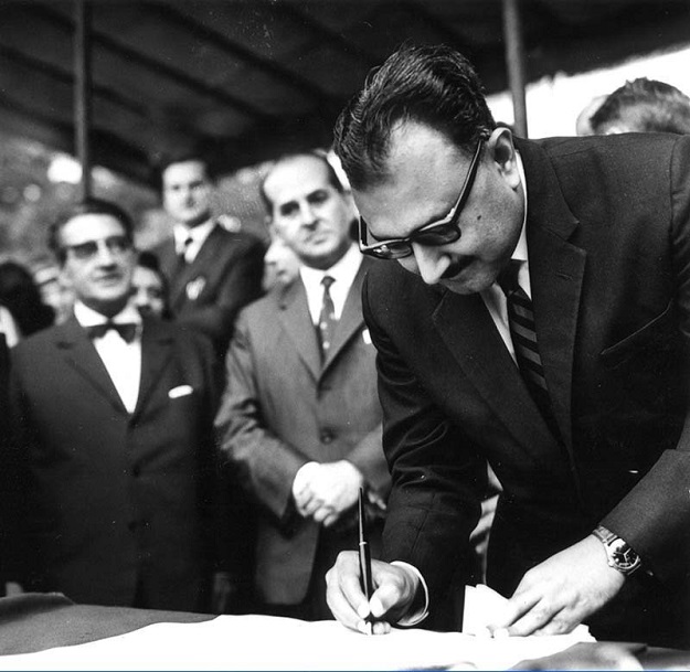 Pakistani Nobel laureate Abdus Salam inaugurating the International Centre for Theoretical Physics in Trieste, Italy. PHOTO COURTESY: ICTP