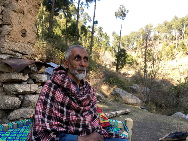  Nooran Shah, 62, talks during an interview with Reuters outside his home in Jaba village, Balakot. PHOTO: REUTERS