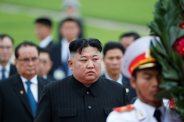 north korea 039 s leader kim jong un attends a wreath laying ceremony at the ho chi minh mausoleum in hanoi on march 2 2019 photo afp