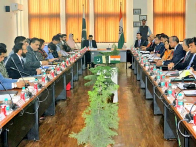 Pak-India talks on Kartarpur Corridor underway at Attari. PHOTO: EXPRESS