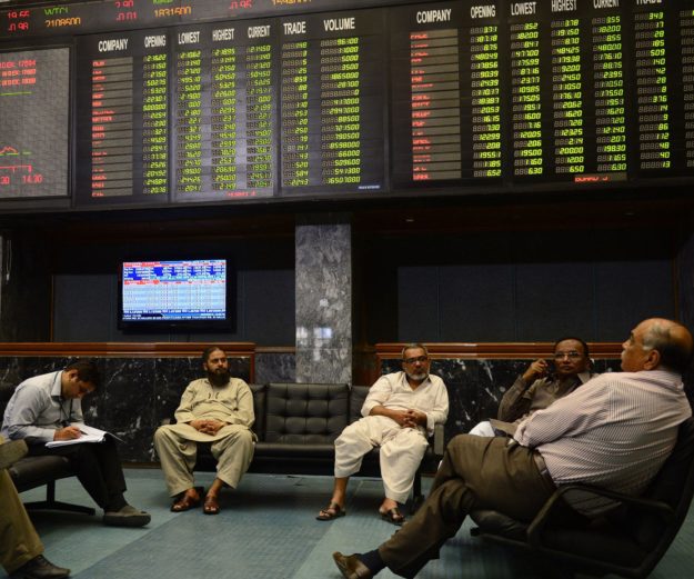 Benchmark index drops 1.68% to settle at 36,752.57 points. PHOTO: AFP