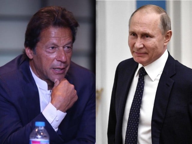 File photos of PM Imran Khan and Russia's President Vladimir Putin. 