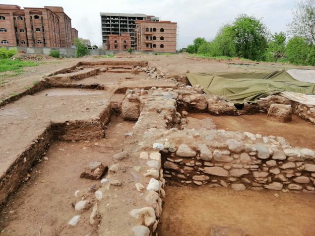2,000 years-old relics found in Peshawar. PHOTO: EXPRESS