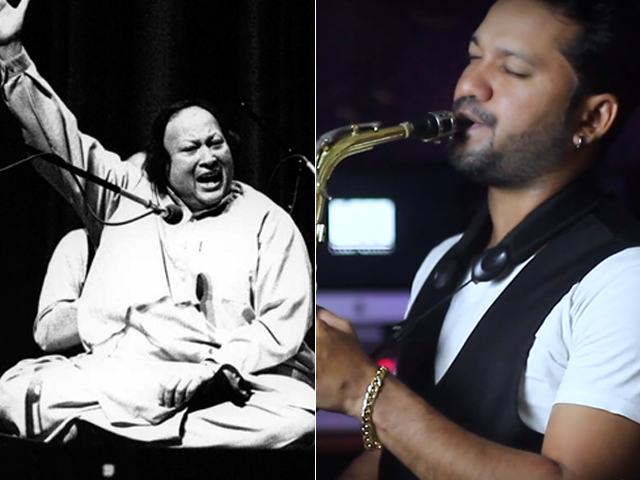 this saxophonist s rendition of nusrat fateh ali khan s kalaam is music to our ears