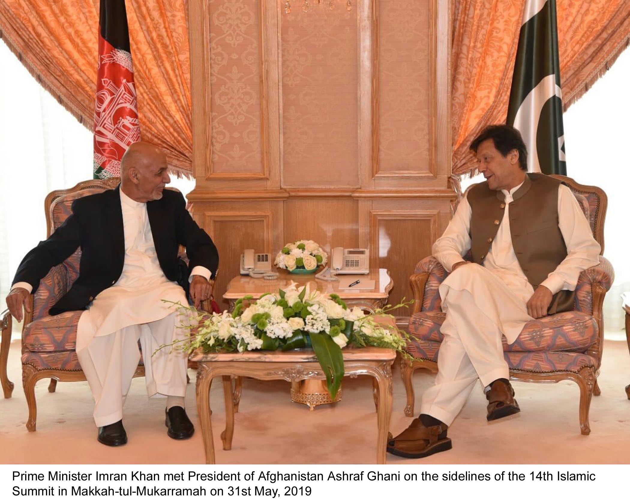 pm imran discusses afghan peace process with ghani