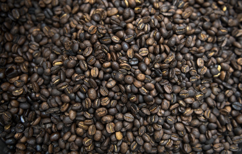 View of coffee grains in Santuario municipality, Risaralda department, Colombia . PHOTO: AFP